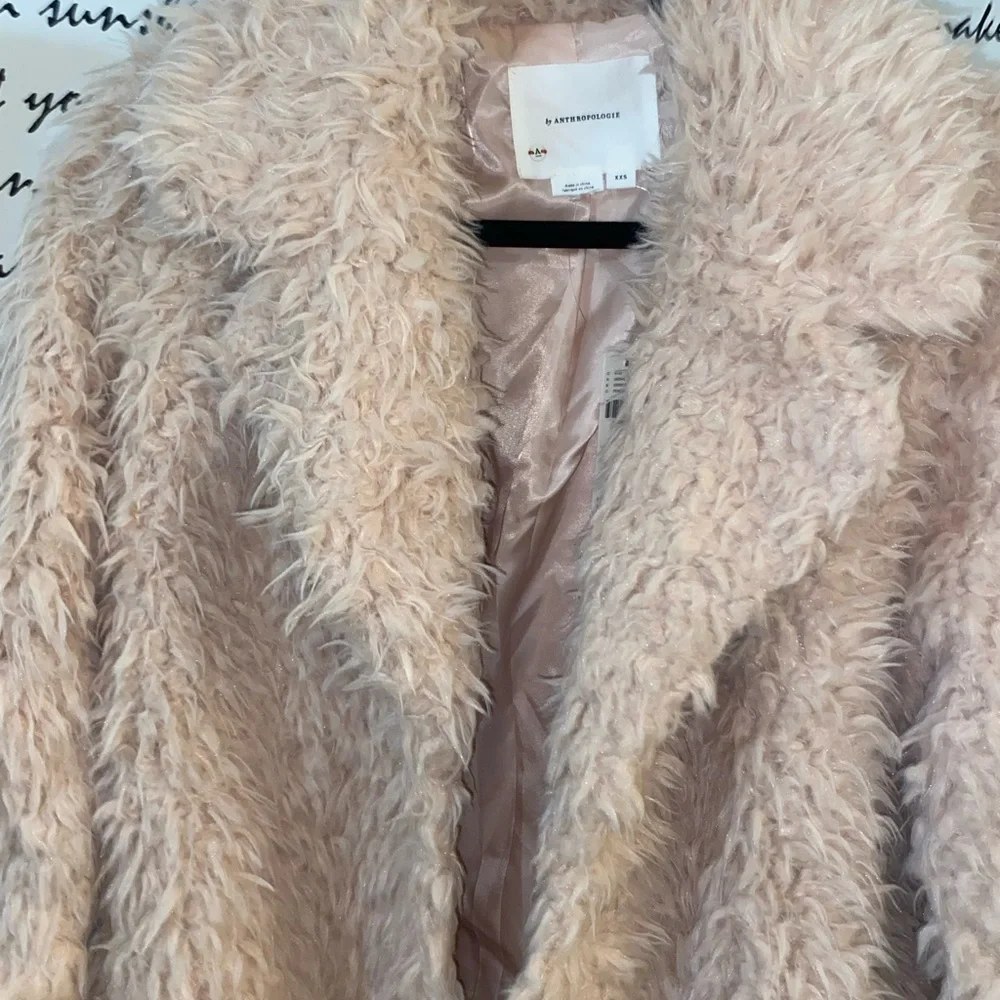 Anthropologie Pink Faux Fur Jacket - Picture 7 of 11